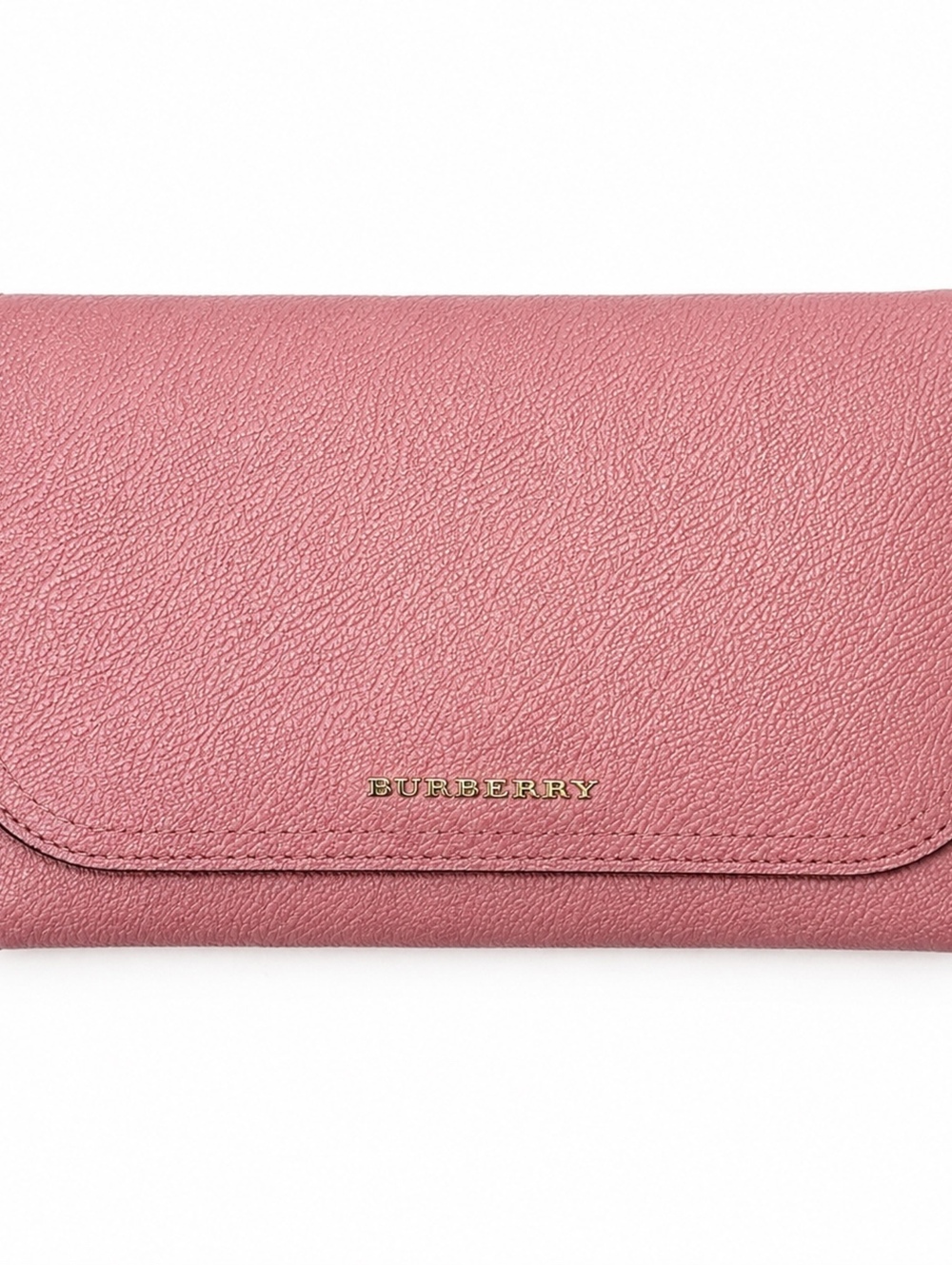BURBERRY Dusty Pink Grained Leather Kenton Continental Wallet